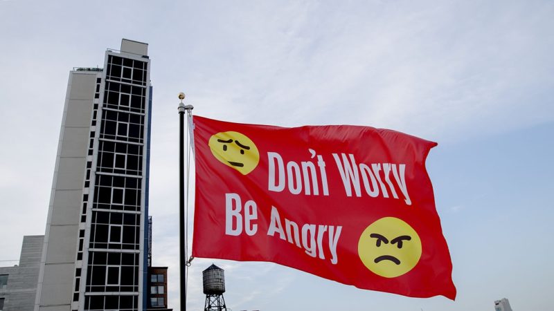 Jeremy Deller - Don't Worry Be Angry, 2017, flag for Creative Time