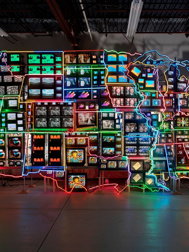 Nam-June-Paik-–-Electronic-Superhighway-Continental-U.S.-Alaska-Hawaii-1995-fifty-one-channel-video-installation-including-one-closed-circuit-television-feed-Smithsonian-American-Art-Museum