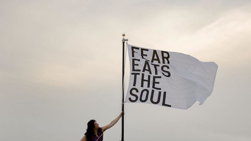 Rirkrit Tiravanija - Untitled 2017 (fear eats the soul) (white flag) 2