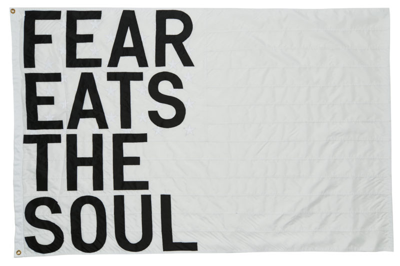 Rirkrit Tiravanija - Untitled 2017 (fear eats the soul) (white flag)