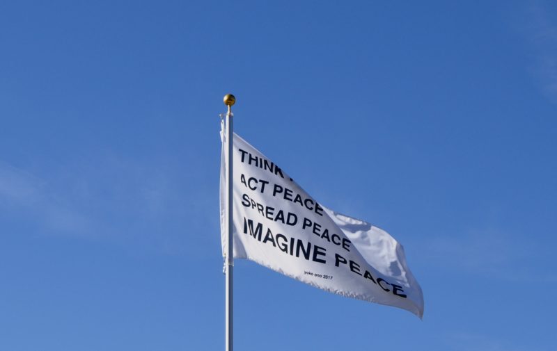 Yoko Ono - IMAGINE PEACE, 2017, flag for Creative Time