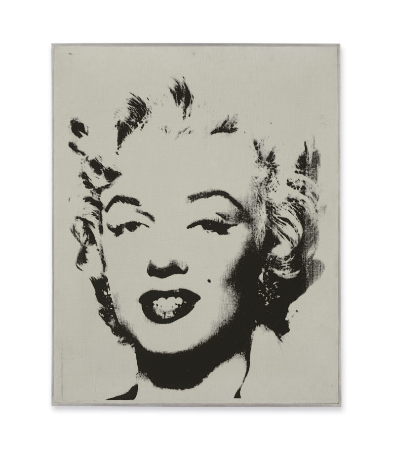 Andy Warhol - White Marilyn, acrylic and silkscreen ink on linen, 20 x 16 in. (50.8 x 40.6 cm.)