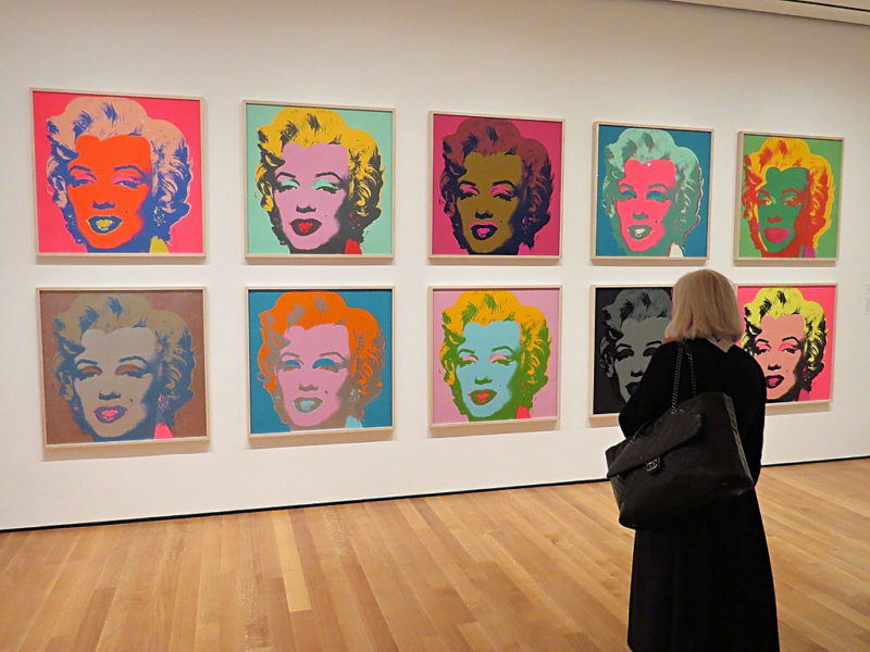 Andy Warhol's screen prints of Marilyn Monroe at the Museum of Modern Art in New York