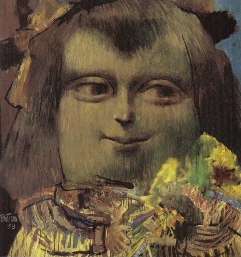 Fernando Botero - Mona Lisa, Age Twelve, 1959, Oil and tempera on canvas, 211 x 195.5 cm (6' 11 1:8 x 6' 5 in.)