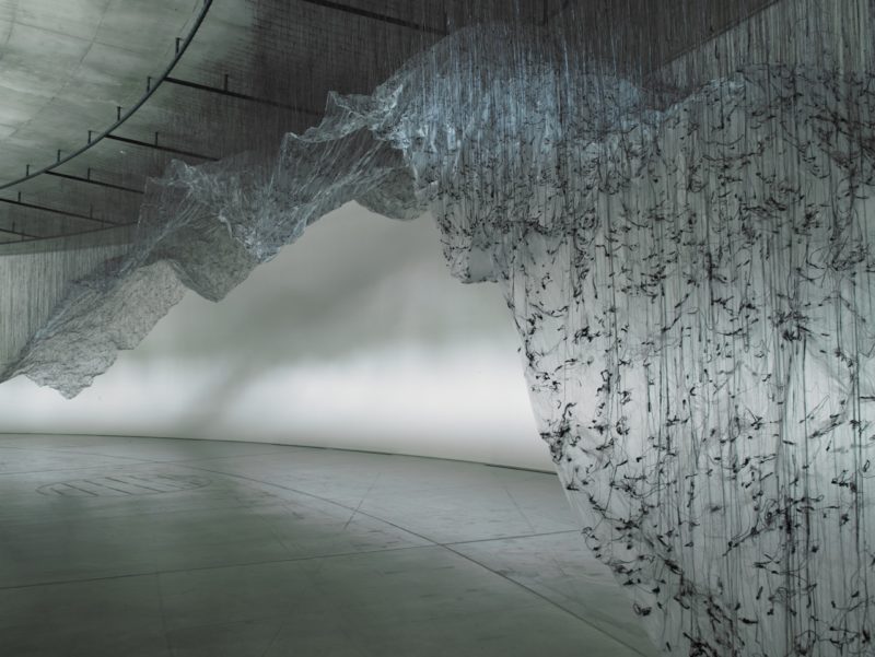 Yasuaki Onishi - Reverse of Volume ACAC, 2009, 593 x 360 x 2000 cm, glue, plastic sheet, other, Aomori Contemporary Art Centre, Aomori, Japan