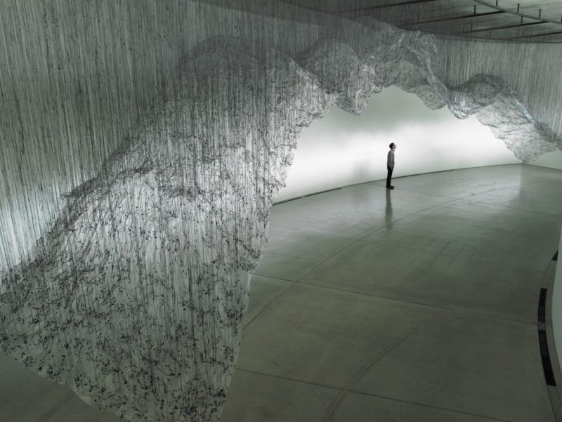 Yasuaki Onishi - Reverse of Volume ACAC, 2009, 593 x 360 x 2000 cm, glue, plastic sheet, other, Aomori Contemporary Art Centre, Aomori, Japan