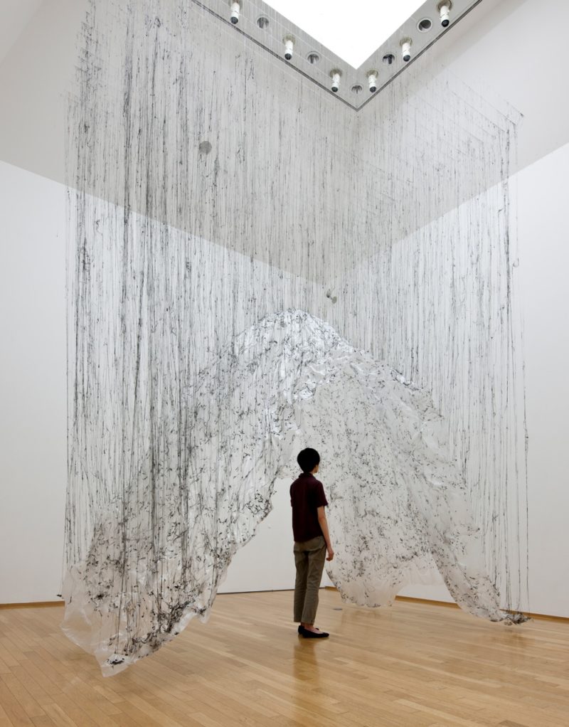 Yasuaki Onishi - Reverse of Volume ACG, 2010, 410 x 550 x 280 cm, glue, plastic sheet, other, Artcourt Gallery, Osaka Japan