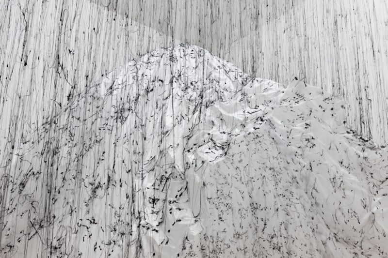 Yasuaki Onishi - Reverse of Volume ACG, 2010, 410 x 550 x 280 cm, glue, plastic sheet, other, Artcourt Gallery, Osaka Japan