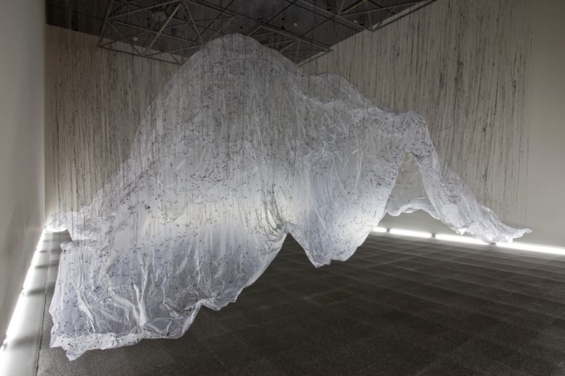 Yasuaki Onishi - Reverse of Volume APMOA, 2011, 550 x 800 x 850 cm, glue, plastic sheet, other, Aichi Prefectural Museum, Nagoya Japan