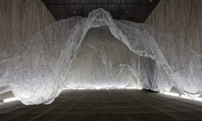 Yasuaki Onishi - Reverse of Volume APMOA, 2011, 550 x 800 x 850 cm, glue, plastic sheet, other, Aichi Prefectural Museum, Nagoya Japan