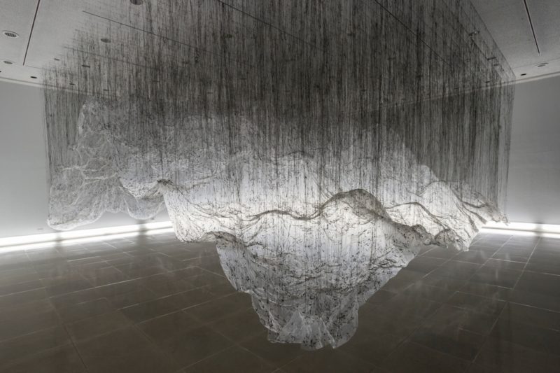 Yasuaki Onishi - Reverse of volume RG, 2012, 470 x 1340 x 1210 cm , glue, plastic sheet, other, Rice Gallery, Houston TX USA