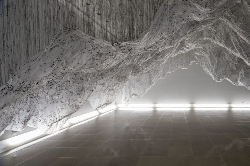 Yasuaki Onishi - Reverse of volume RG, 2012, 470 x 1340 x 1210 cm , glue, plastic sheet, other, Rice Gallery, Houston TX USA