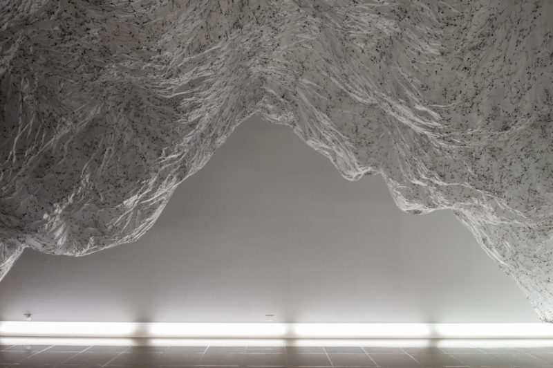 Yasuaki Onishi - Reverse of volume RG, 2012, 470 x 1340 x 1210 cm , glue, plastic sheet, other, Rice Gallery, Houston TX USA