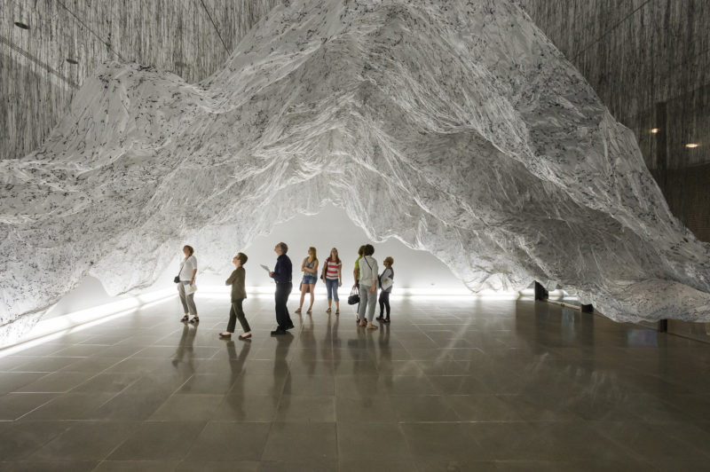 Yasuaki Onishi - Reverse of volume RG, 2012, 470 x 1340 x 1210 cm , glue, plastic sheet, other, Rice Gallery, Houston TX USA