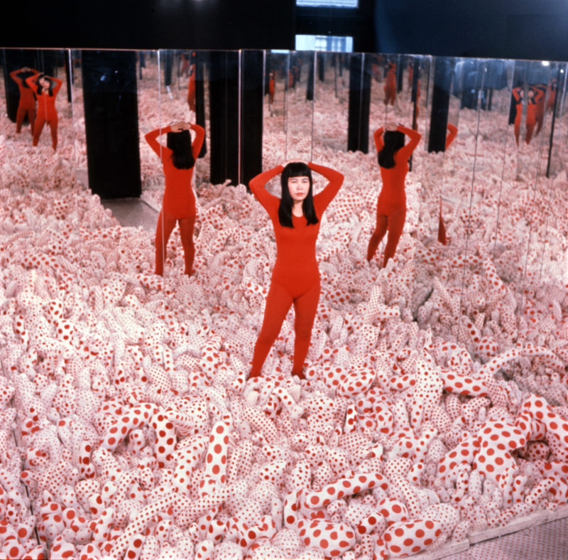 Installation view of Infinity Mirror Room—Phalli's Field, 1965, in Floor Show, Castellane Gallery, New York, 1965