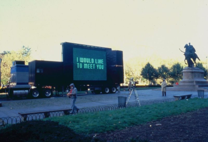 Jenny Holzer - Sign on a Truck, Nov 3-5, 1984 at Grand Army Plaza, New York