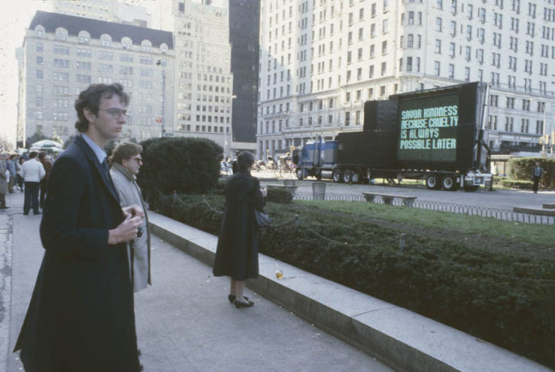 Jenny Holzer - Sign on a Truck, Nov 3-5, 1984 at Grand Army Plaza, New York