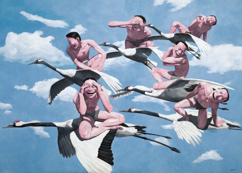Yue Minjun - Sky, 1997 Oil on canvas