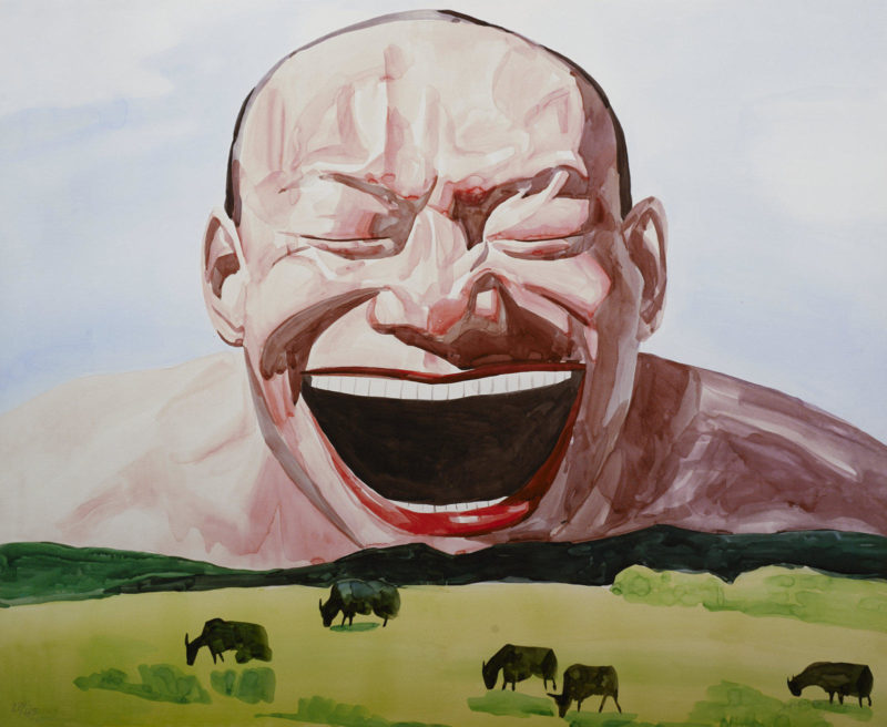 Yue Minjun - Your Smile Is A Sunny Day (Smile-ism No. 8), 2006, Lithograph print on paper, 88.9 x 109 cm (35 x 42 15/16 in)