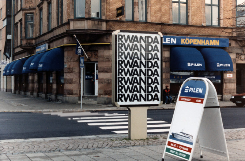 Alfredo Jaar - Rwanda, Rwanda, 1994, Public intervention, Malmö, Sweden