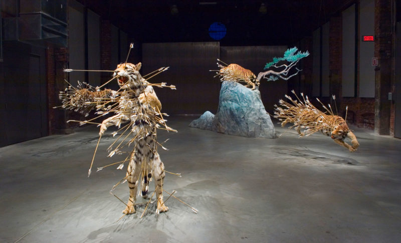 Cai Guo-Qiang – Inopportune -Stage One, 2004, Shawinigan Space, National Gallery of Canada, Québec, 2006
