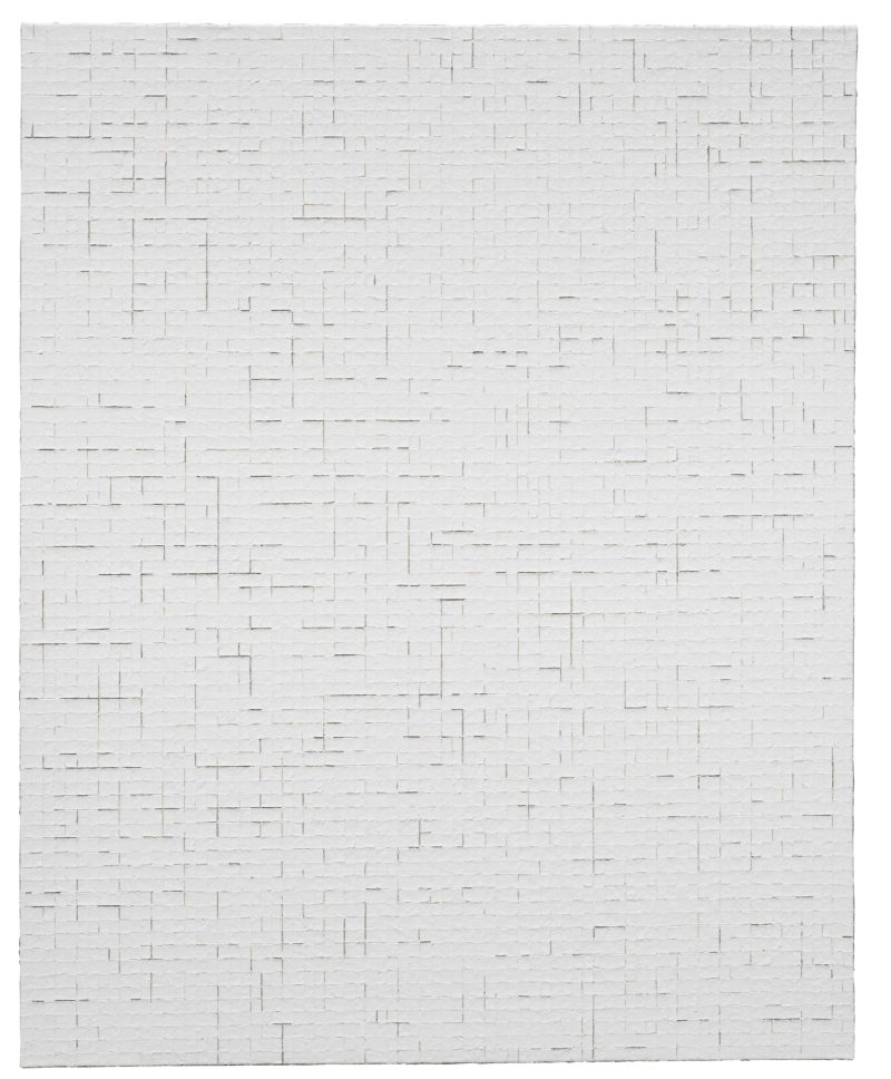 Chung Sang-hwa (정상화) – Untitled 2014-3-12, 2014, Acrylic and kaolin on canvas, 162.2 x 130.3 cm