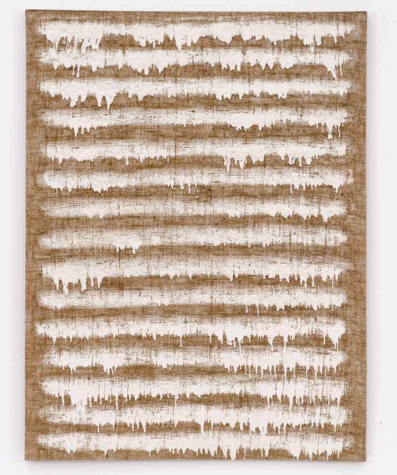 Ha Chong-hyun (하종현) – Work 74-06, 1974 Oil on hemp, 153.3 x 116.2 cm