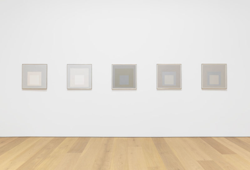 Josef Albers - Grey Steps, Grey Scales, Grey Ladders, installation view, David Zwirner, New York, 2016