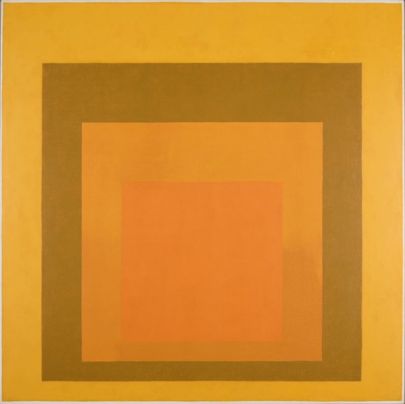 Josef Albers - Homage to the Square- Amber Setting, 1959, oil on masonite, 121.9 x 121.9 cm (48 x 48 in)