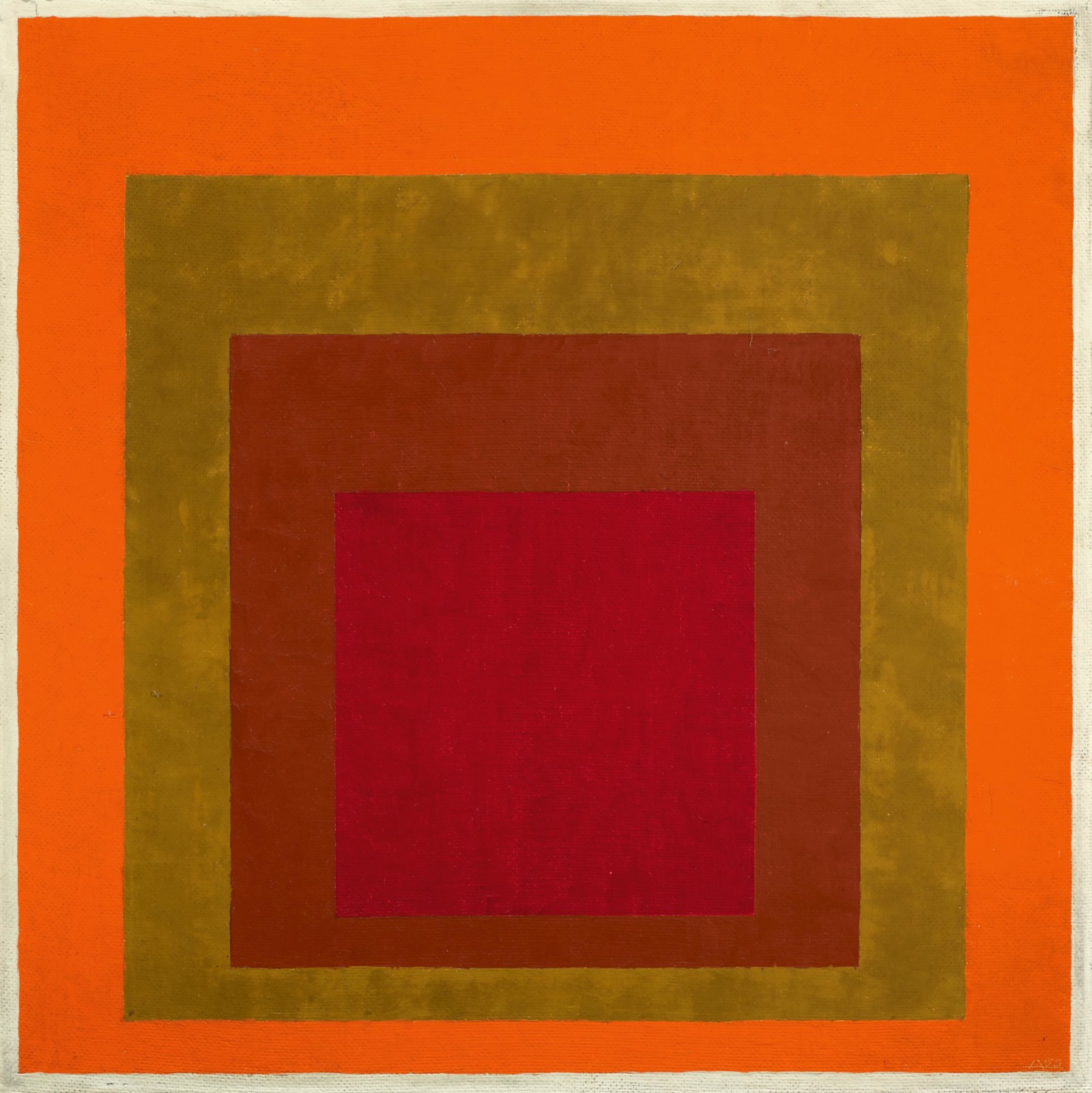Josef Albers - Study to Homage to the Square - Warm Welcome, 1953 : 1955, oil on Masonite, 56 x 56 cm