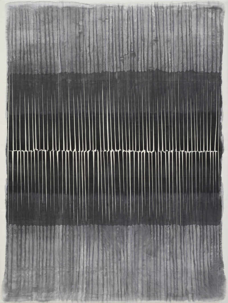 Kwon Young-Woo (권영우) – Untitled, 1984, gouache, chinese ink on paper, 224 x 170 cm