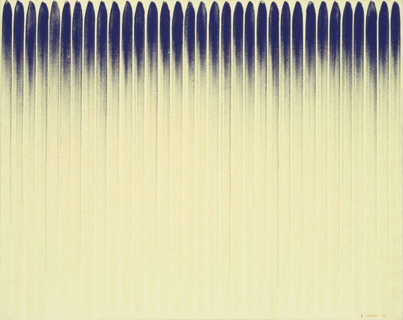 Lee Ufan (이우환) – From Line (No. 780103), 1978, Pigment Suspended in Glue on Canvas, 80 x 100 cm