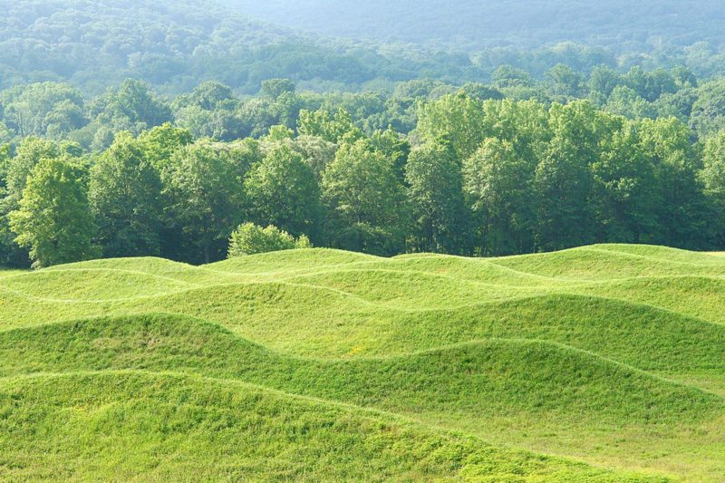Maya Lin - Storm King Wavefield, 2007-2008, earth and grass, 240,000 square feet (11 acre site), Storm King Art Center, Mountainville, New York