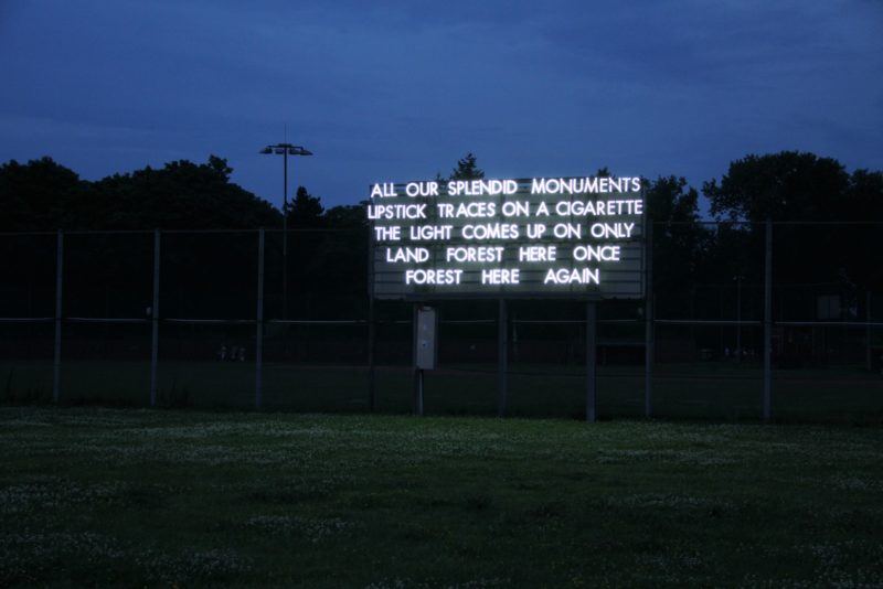 Robert Montgomery - All our splendid monuments, 2012, Berlin, Germany