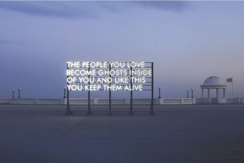 Robert Montgomery - The People you love become ghosts inside of you and like this you keep them alive, De La Warr Pavilion, Sussex, England, 2010