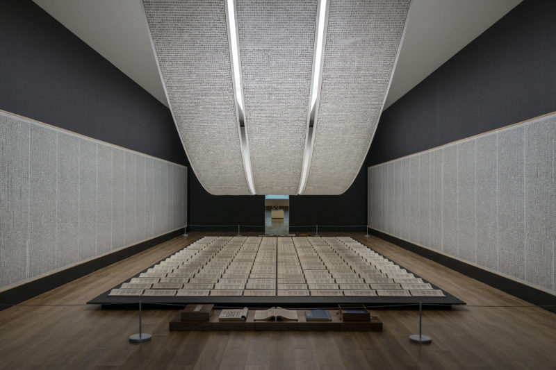 Xu Bing - Book from the Sky, 1987-1991, multi-media installation, installation view, Xu Bing: Thought and Method, Museum MACAN, 2019, photo: Xu Bing Studio