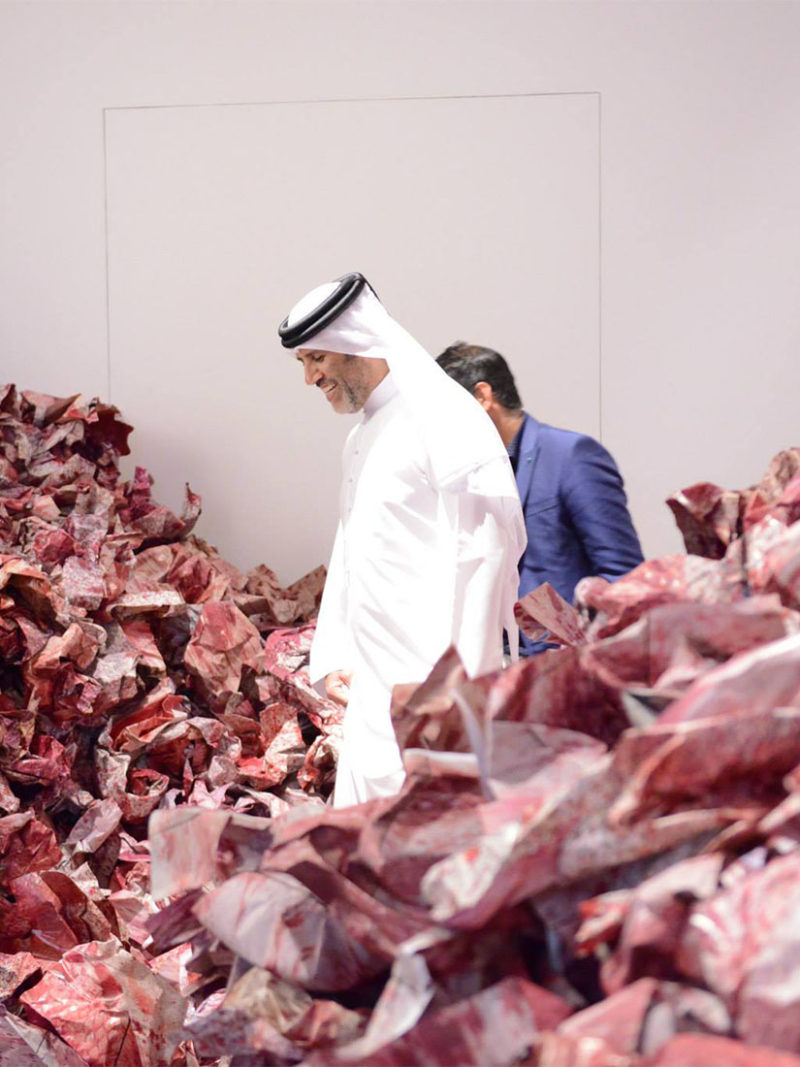 Imran-Qureshi-–-And-They-Still-Seek-the-Traces-of-Blood-2013-Salsali-Private-Museum-Dubai-UAE-2014