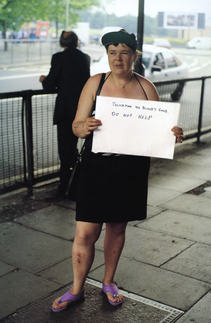 Gillian Wearing - Policeman no bloody good. DO NOT HELP from Signs that say what you want them to say and not Signs that say what someone else wants you to say, 1992-1993