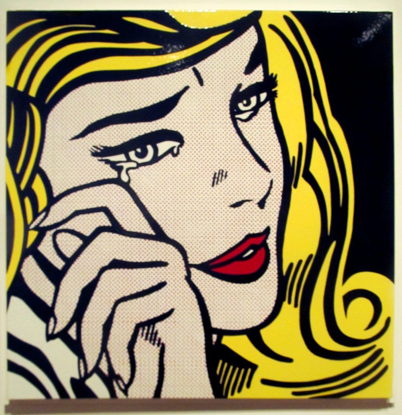 Roy-Lichtenstein-%E2%80%93-Crying-Girl-1964-porcelain-enamel-on-steel-116.8-x-116.8-cm-edition-of-5-Milwaukee-Art-Museum-Milwaukee-Wisconsin-800x825.jpg