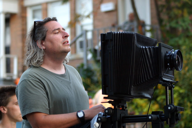 Gregory Crewdson with his 8x10 camera