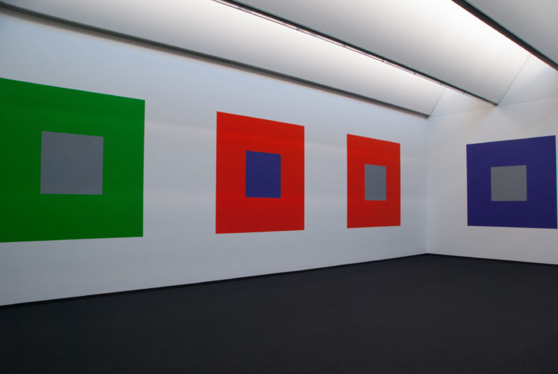 Sol LeWitt - Wall Drawing 1176, Seven Basic Colors and All Their Combinations in a Square within a Square For Josef Albers, 2005, installation view, Josef Albers Museum, Bottrop, Germany, 2015