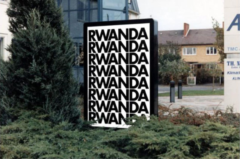 Alfredo Jaar - Rwanda, Rwanda, 1994, Public intervention, Malmö, Sweden