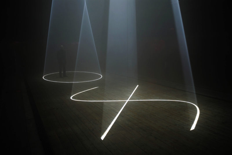 Anthony McCall - Between You and I, 2006 Installation view, Peer:The Round Chapel, London, 2006