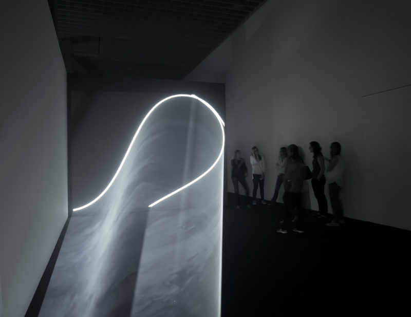 Anthony McCall - Doubling Back, 2003. Installation view, Museo d'arte della Svizzera italiana, Lugano, Switzerland, 2015