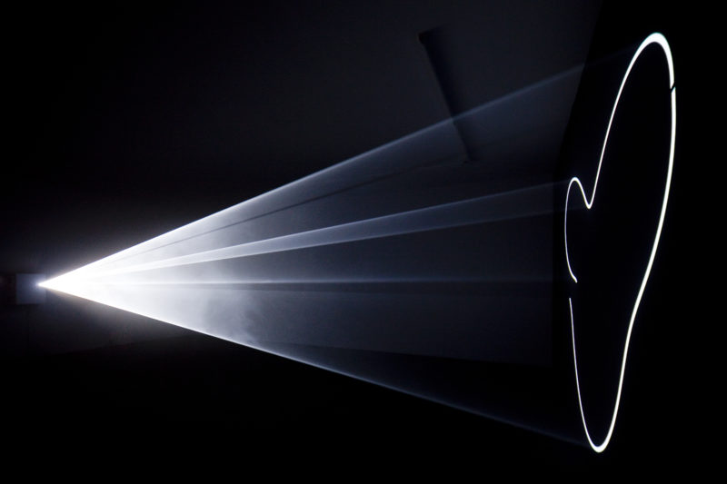 Anthony McCall - Meeting You Halfway, 2009, installation view of, Gallery Thomas Zander, Cologne, 2012