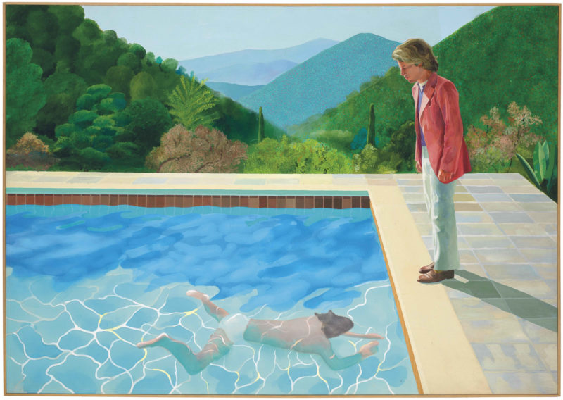 David Hockney - Portrait of an Artist (Pool with Two Figures), 1972, acrylic on canvas, 213.5 x 305 cm (84 x 120 in)