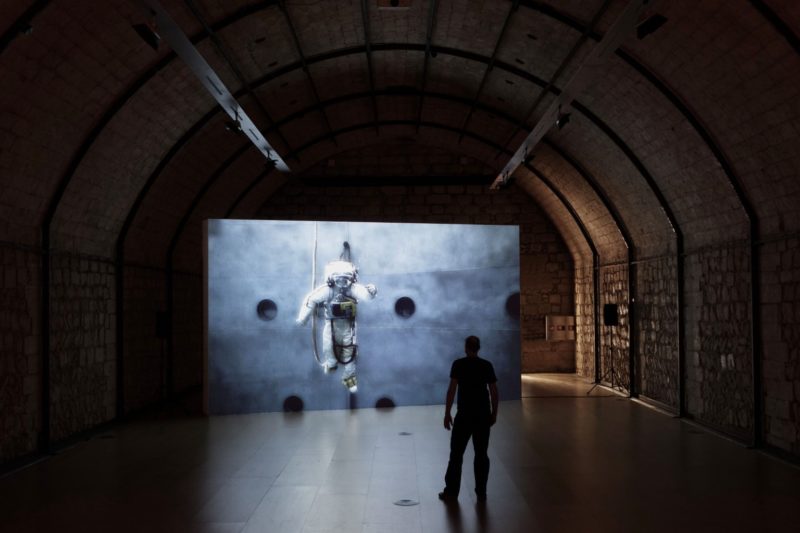 Michael Najjar – outer space (2011–ongoing, installation view, Museo Es Baluard, Palma, Spain