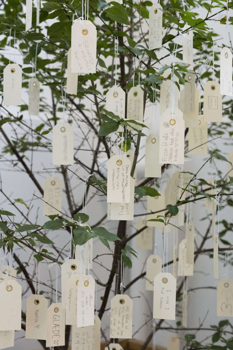 Yoko Ono - Wish Tree, 1990-2017, detail, Yoko Ono Transmission, Kunsthal Charlottenborg, 2017