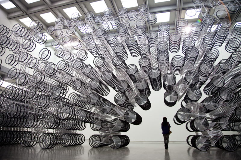 Ai Weiwei - Forever Bicycles, 2011, 2630 x 353 x 957 cm, installation view of Ai Weiwei absent, Taipei Fine Arts Museum, 2011 Oct 29 - 2012 Jan 29