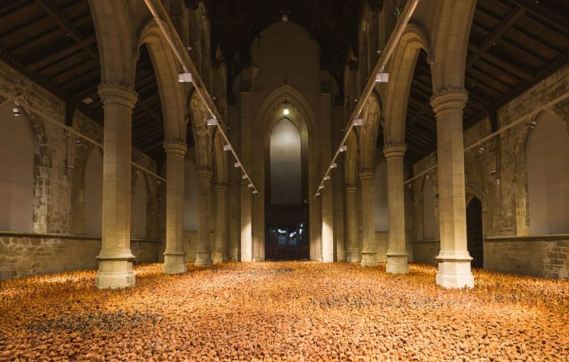 Antony Gormley - Field for the British Isles, 1993, terracotta, variable size- approx. 40 000 elements, each 8-26 cm tall Installation view, 20-21 Visual Arts Centre, Scunthorpe, England